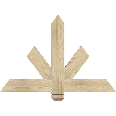 Ekena Millwork Kennewick Rough Sawn Timber Gable Bracket, Douglas Fir, 36"W x 24"H x 2"D x 4"F, 16/12 Pitch GBW036X24X0204KEN00RDF